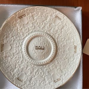 Lenox gold rimmed seder plate. 24 karat hand decorated. Original box.